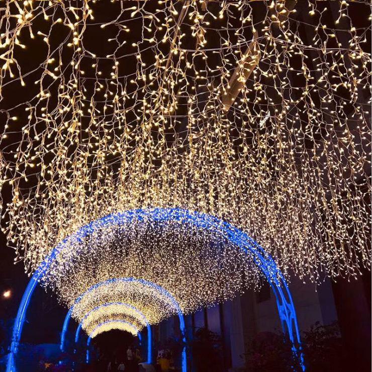 Waterproof LED Icicle Curtain Fairy Lights - Outdoor Decorative Flashing String for Christmas & Waterfall Effects