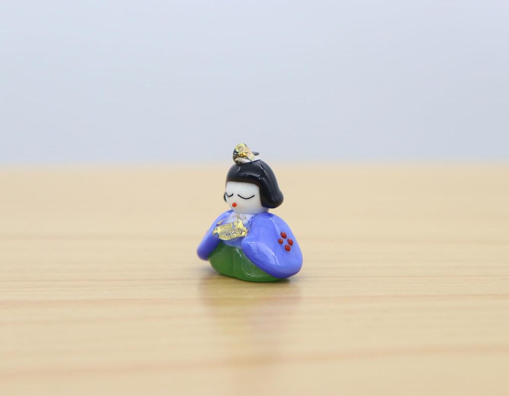 Glass Square Cute Glass Hina Doll Five Musicians Singing Small