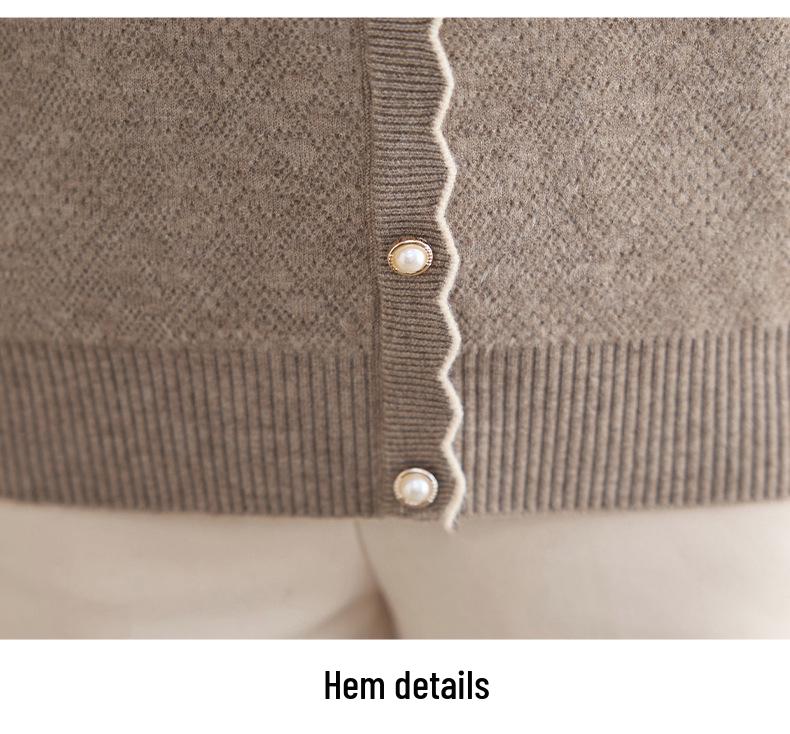 Women's Winter Knit Sweater with Fleece Lining, Faux Two-Piece, Thickened & Warm