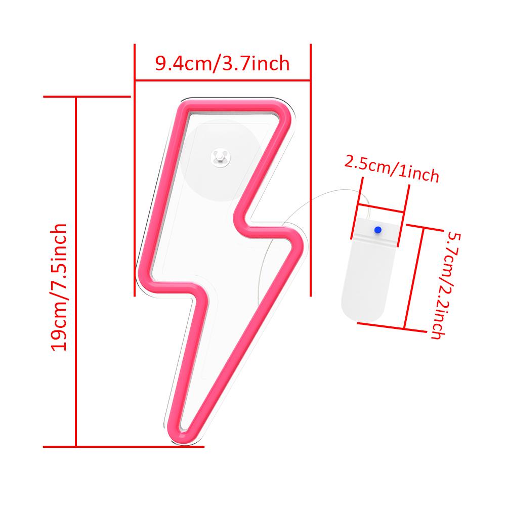 Car LED Atmosphere Creative Lightning-shaped Festival Home Atmosphere Lamp, Stylish Neon-style Design, Multicolor Light Decor