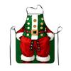 Cross Strap Xmas Kitchen Apron Stain-Resistant Chef Work Uniform Holiday Decor Coveralls  Christmas