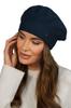 Women' Winter Wool Beret Navy Turquoise - Kiang