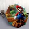 1PC Mario Print Umbrella, Featuring Automatic Folding, And Shielding. This Sturdy And Durable Umbrella with Eight Ribs Is Convenient for Outdoor Use A