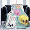 Kpop Idol Cartoon Print Flannel Throw Blanket Soft Cozy Warm for Couch Bed Office Camping All Season Gift Idea