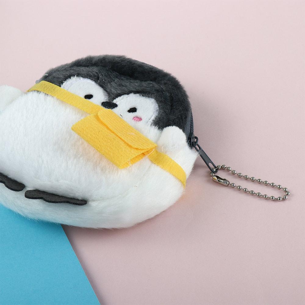 For Girls Children Penguin Plush Korean Money Bag Card Holder Women Coin Purse Zipper Purse Wallets