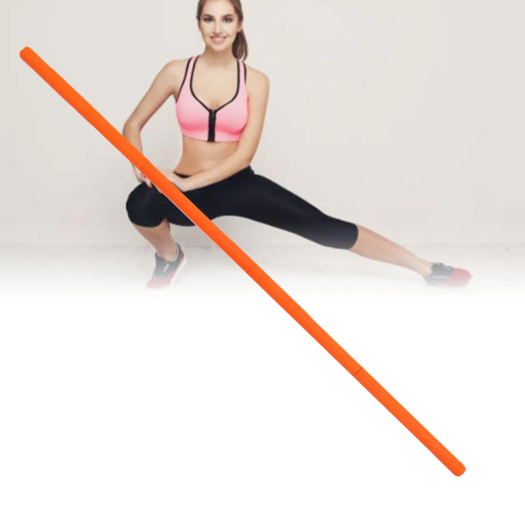 Bastone per Stretching 150cm Smontabile Antiscivolo Assorbi Sudore Robusto Tubo Interno in Acciaio Bastone per Mobilità per lo Sport