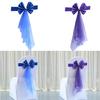 Elastic Chair Sashes Bows Spandex Chair Sashes Bows for Banquets and Ceremonies Elastic Band for Occasion Party