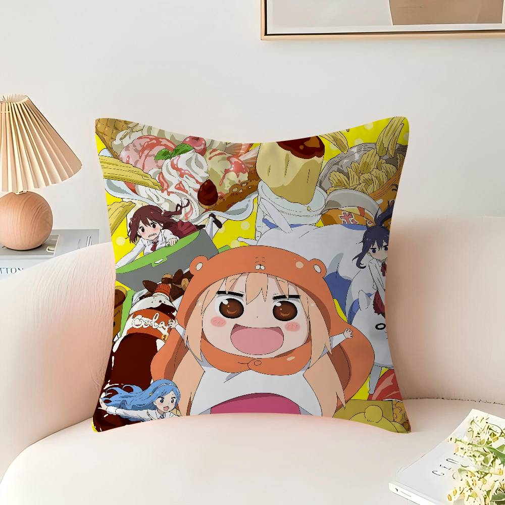 anime H-Himouto Umaru-chan Cushion Cover Inches Farmhouse Decor Home Throw Pillow Covers for Couch Decorations