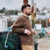 Geonjiulleunseu Shetland Wool Aran Pocket Sweater - Moss Brown