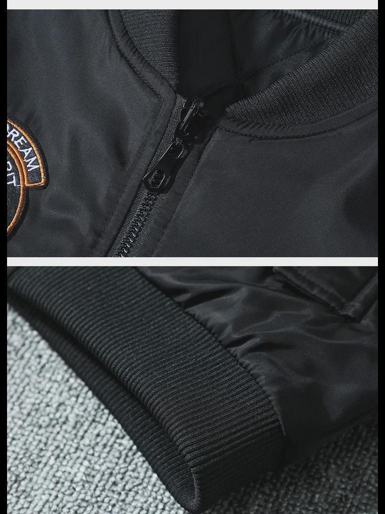 Men's Cross-Border MA-1 Flight Jacket - New Casual Embroidered Trendy Baseball Collar Top