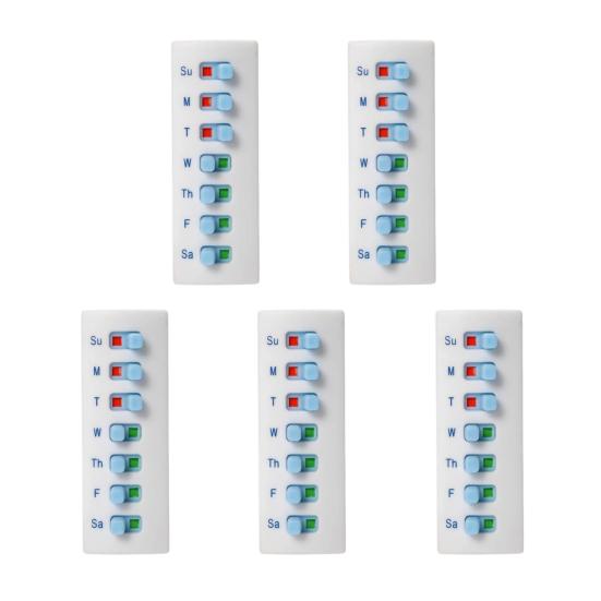 Pill Reminder And Tracker Tool Reusable Peel And Stick Medication Pet Med Reminder Sunday to Saturday Tracker Attach to Your Bottle for Travel