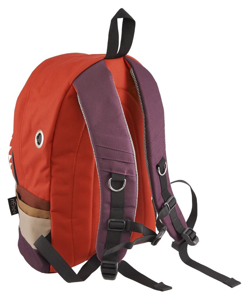 MORN CREATIONS Shark Backpack, Large, RedKhaki