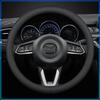 For Mazda 6 3 CX5 5 2 323 CX7 Demio Atenza Axela MX30 CX30 CX3 CX9 RX8 RX7 ABS Car Steering Wheel Center Emblem Sticker Accessories