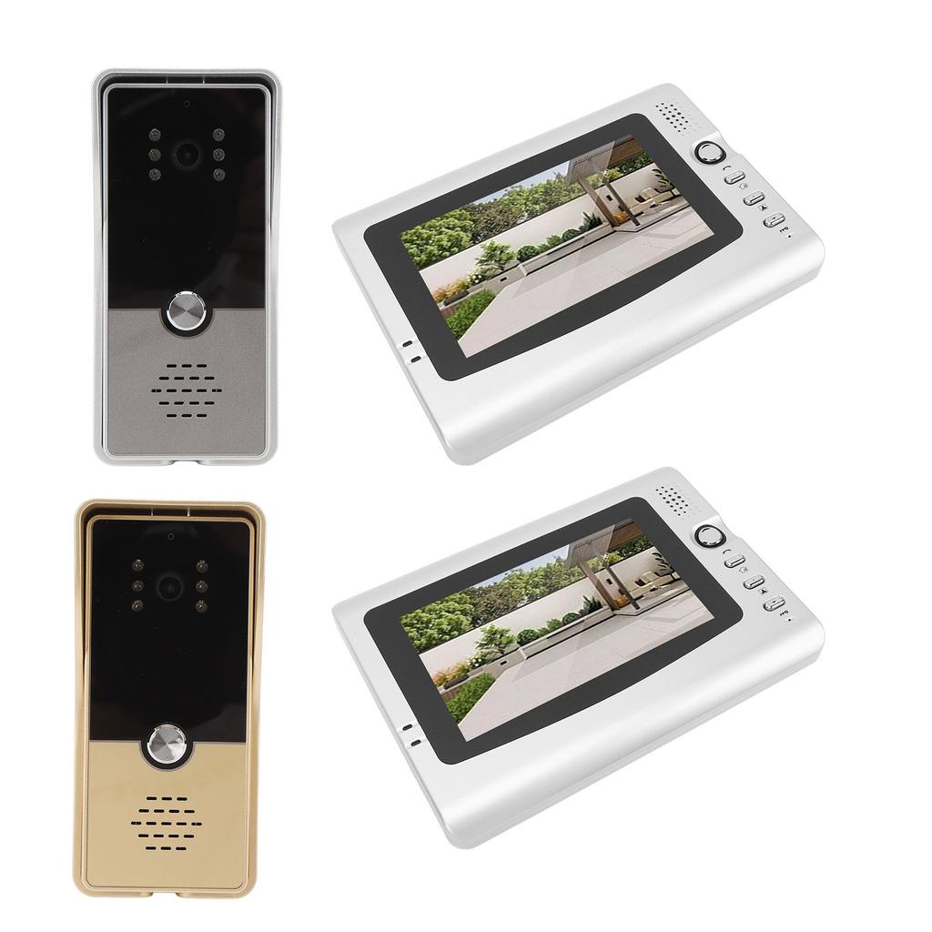Wired Video Intercom System Smart Infrared Video Doorbell Camera with 7 Inch TFT Color Screen Displa