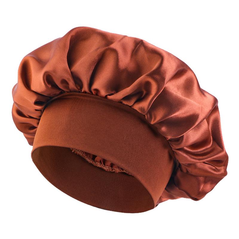 Children's satin nightcap, elastic wide-brimmed round hat, hair care headscarf hat, hot-selling spot TJM-301