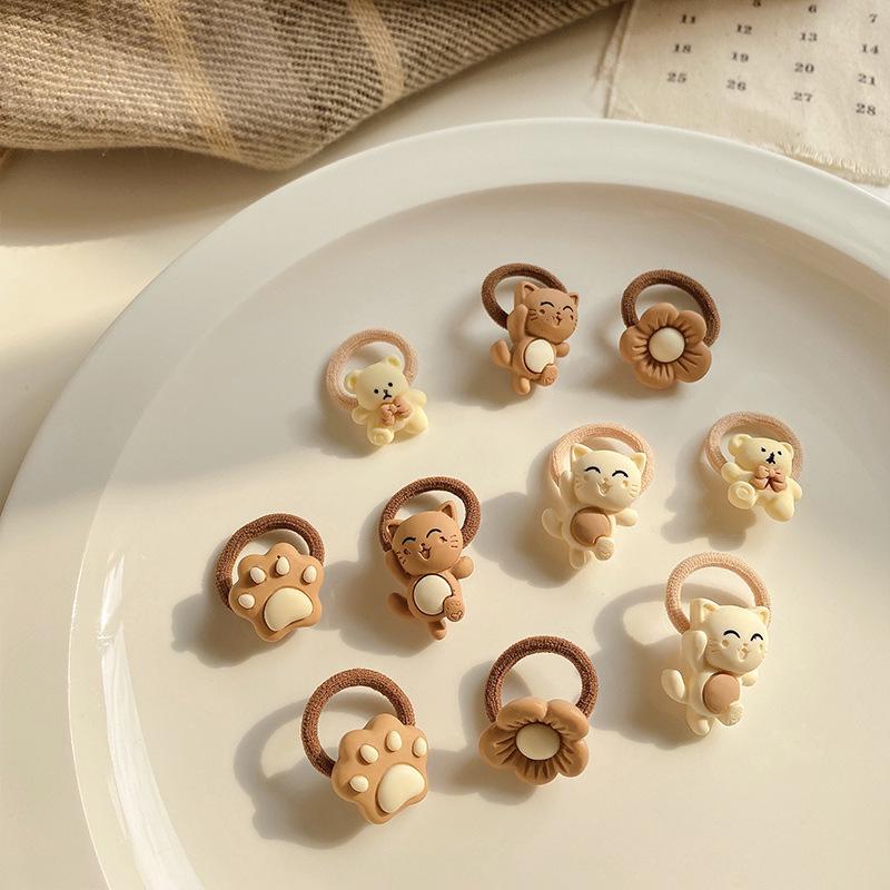 Mléčná káva čelenka do vlasů: Bezpoškození, vysoce elastická mašle čelenka pro dívky, miminka a děti - stylový vlasový doplněk.