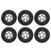 RC Rubber Tires with Aluminum Alloy Wheel Hub for WPL C14 C24 C34 C44 B14 B24 B16 B36 4WD Car