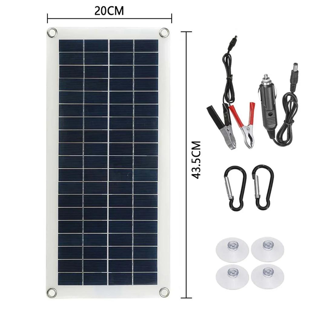 Equipped with 40W Outdoor USB 5V Solar Flexible Panel Suitable for RV Camping and Hiking Charger Power Supply