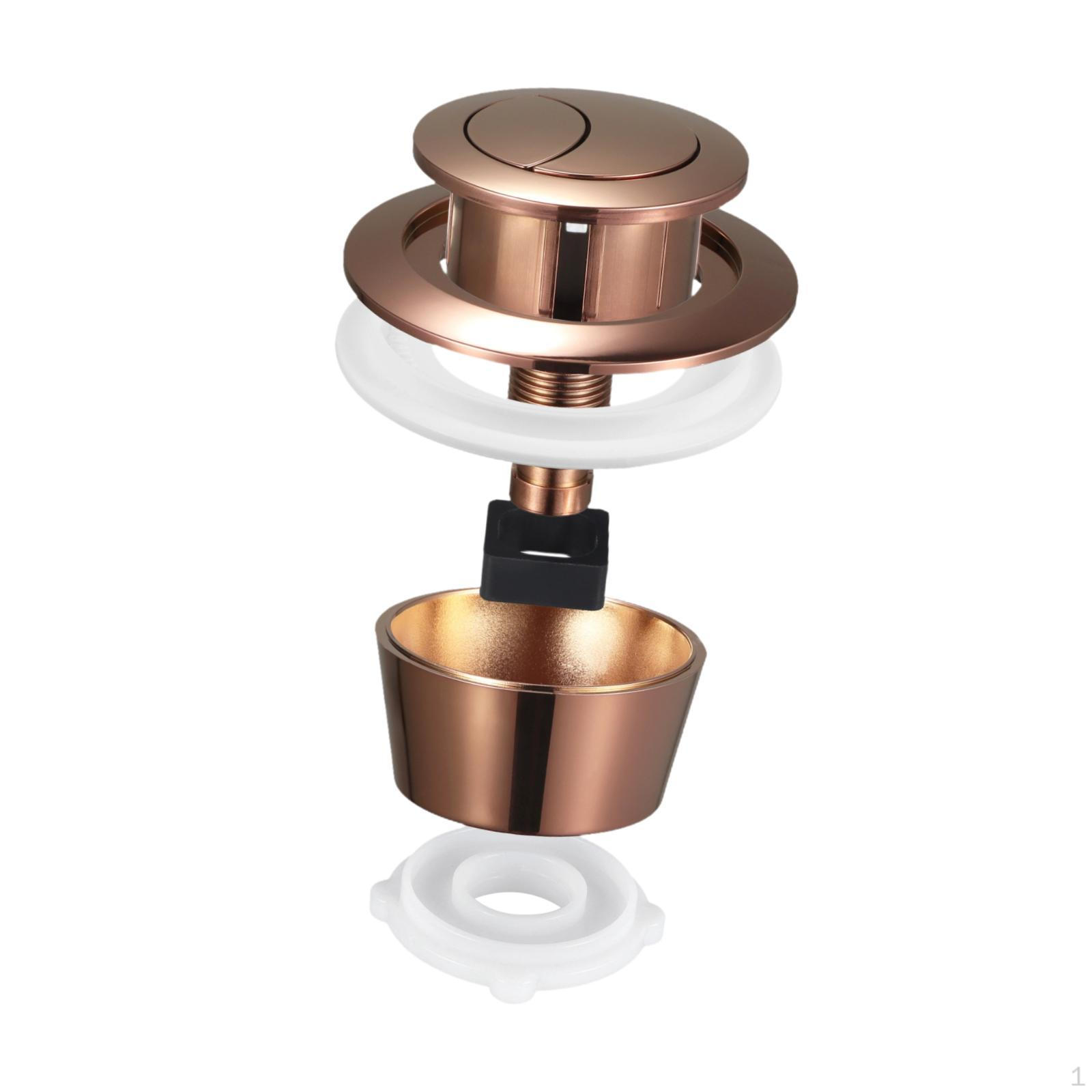 

Double Push Flush Button Toilet Fill Valves Repair Water Saving Tank Full Half рожевий колір золота