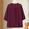 Middle Aged Women's Plus Size Casual Tops, Soft Comfortable Loose Fit Blouse (3XL-7XL)