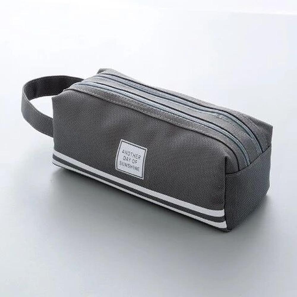 Детская канцелярская сумка Портативный холщовый пенал Школьные принадлежности Сумка для хранения Двухслойный пенал Студенческий пенал Милый пенал