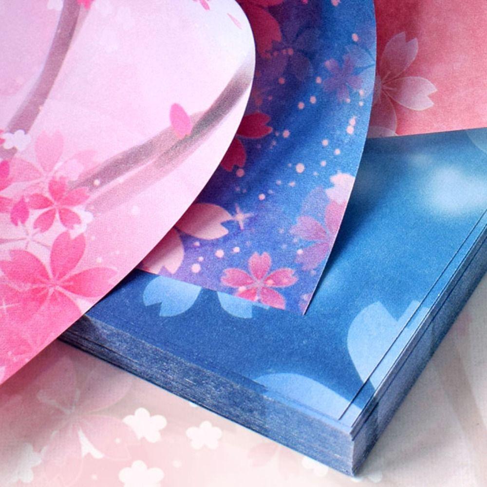Sides Sakura Paper-cut Creativity Exercise Origami Paper Craft Paper Folding Paper Art Material