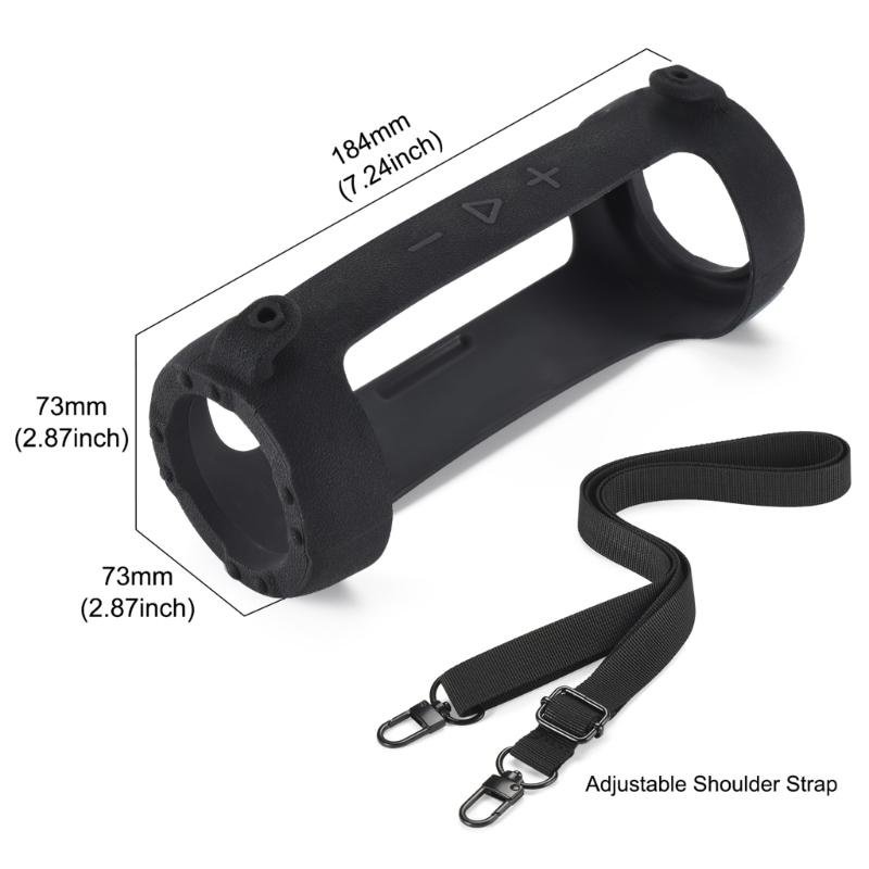 Silikon-Schutzhülle für FLIP 7 Wireless-Lautsprecher Schutzhülle Abnehmbarer Schultergurt