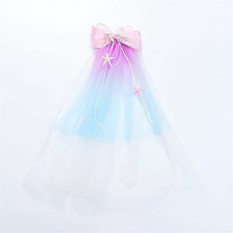 Meisjes Elegante Koreaanse Zeemeermin Prinses Jurk - Lente/Herfst 2026 Lolita Pofmouwtjes Formele Kleding
