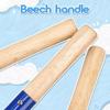 5-Piece Kids Beach Toy Set - Metal Tools with Wooden Handles (Shovel Rake Fork Spoon Trowel) Durable Sand Play & Gardening Kit