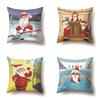 Christmas Santa Pillowcase Office Cushion Cover Living Room Pillowcase Waist Pillow Cover