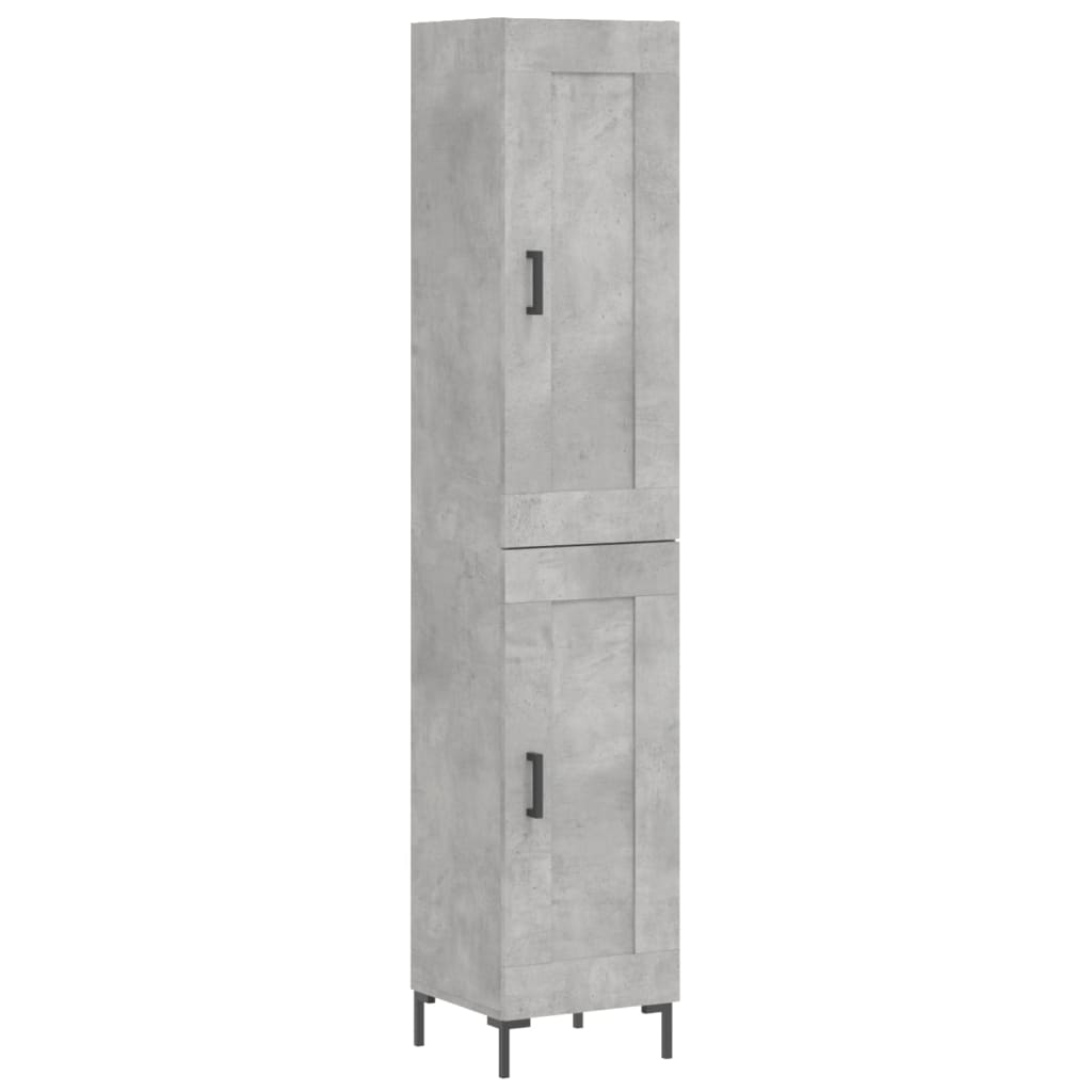 Highboard Concrete Grey 34.5 x 34 x 180 cm Particleboard