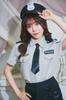 Clearstone GLOWHOLIC Cosplay Halloween Grayish Police Costume for Women, Size S, Gray