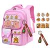 Zaino Scolastico Kawaii Capibara con Tracolla Regolabile Adorabile Daypack Resistente all'Usura Tessuto Oxford Zaino per Viaggio Vacanza
