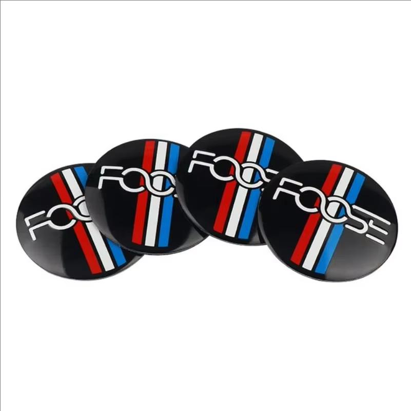 4pcs Car Wheel Stickers 56mm Auto Center Hub Cap Decal For Ford ST Line Focus Mustang Fiesta Puma Ranger Kuga MK7 MAX F150 Monde CVW1