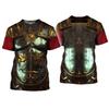 3D Print Knight Armor Cosplay T-shirt For Men New In Men's Casual O-neck Short Sleeve T Shirts Streetwear Funny Tee Shirt Tops
