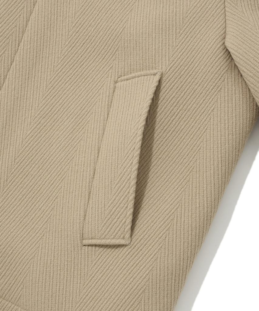 Covernat Wool Half Mac Coat Beige