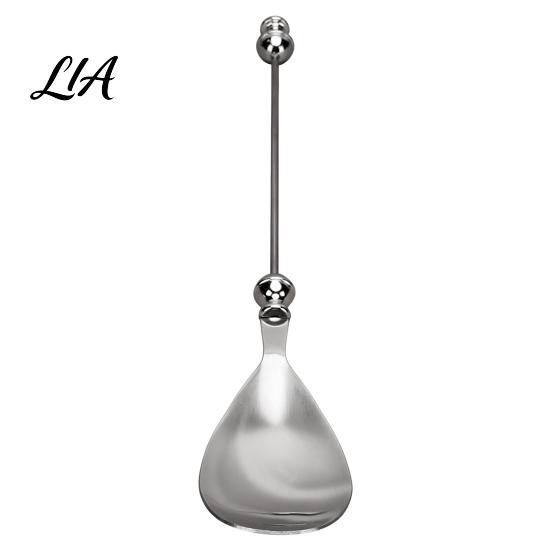 Metal Salad Spoon Beadable Stainless Steel Spoon, DIY Beaded Dessert with Blank Handle Handle, 2-in-1 Kitchen Fork Flatware Tableware