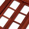 1:12 Dollhouse Windows 6 Pane Miniature Opening Windows Wooden Dollhouse Furniture Chestnut Color