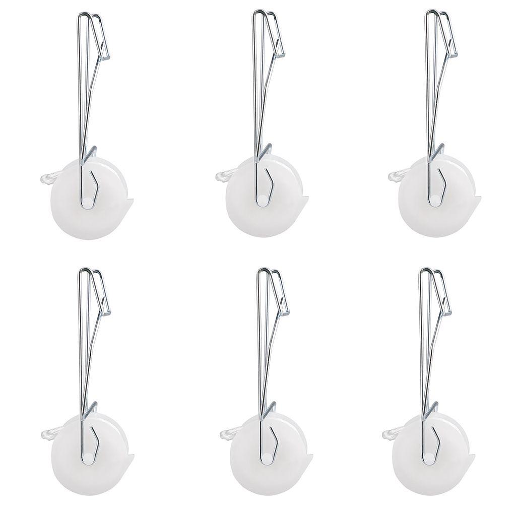 

Крюк с 15 м шпагата Зажимы для поддержки растений Клипса для помидоров Ролик для шпалеры Крючки-ролики для помидоров 6pcs