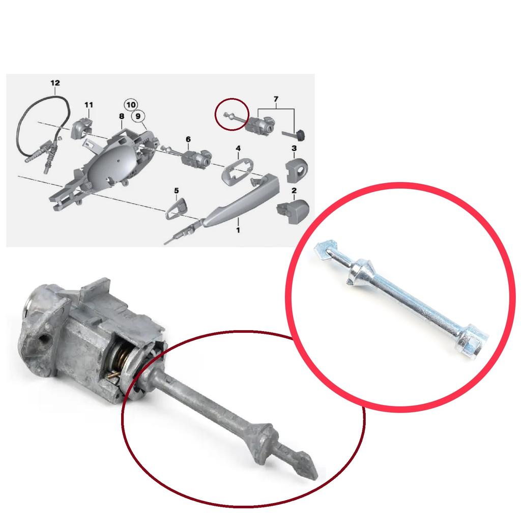 EDP1756 Front Door Lock Repair Barrel Cylinder 82 mm for BMW X1 E84 2009-2015 51212993145