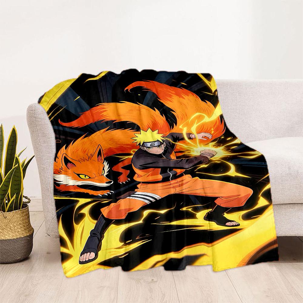Naruto And Nine-tailed Fox Suitable Blanket for Offices, Travel, Living Rooms Also a Good Gift for Friends and Family Suitable for All Seasons.