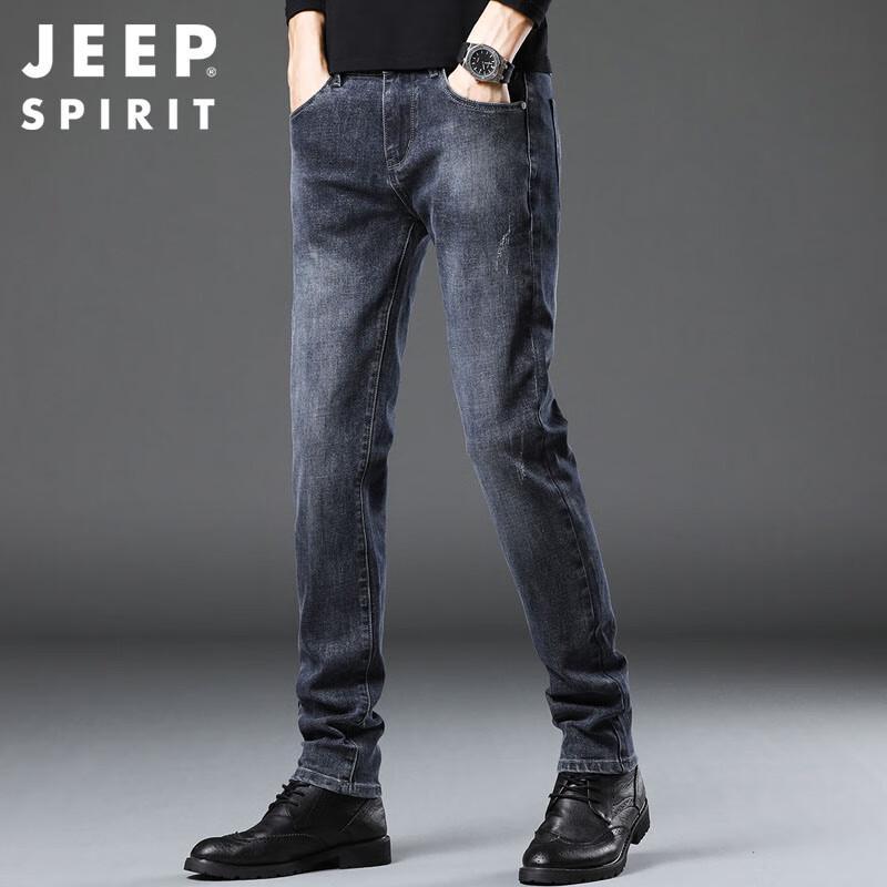 JEEP SPIRIT Men's Autumn/Winter Straight Fit Jeans
