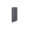 Louis Vuitton Zippy Checkered Coated Canvas Wallet Men wallet Graphite N63095