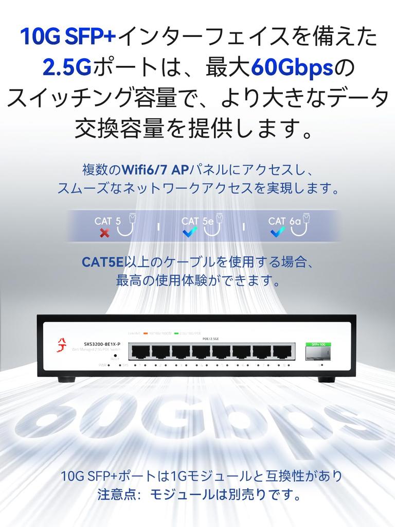 XikeStor 9-Port PoE Hub, Web-Managed, 2.5G Switch, PoE + Power Supply (8 2.5G Ports + 1 10G Port), Security Camera, AP, VLAN Aggregation, Splitter Hub