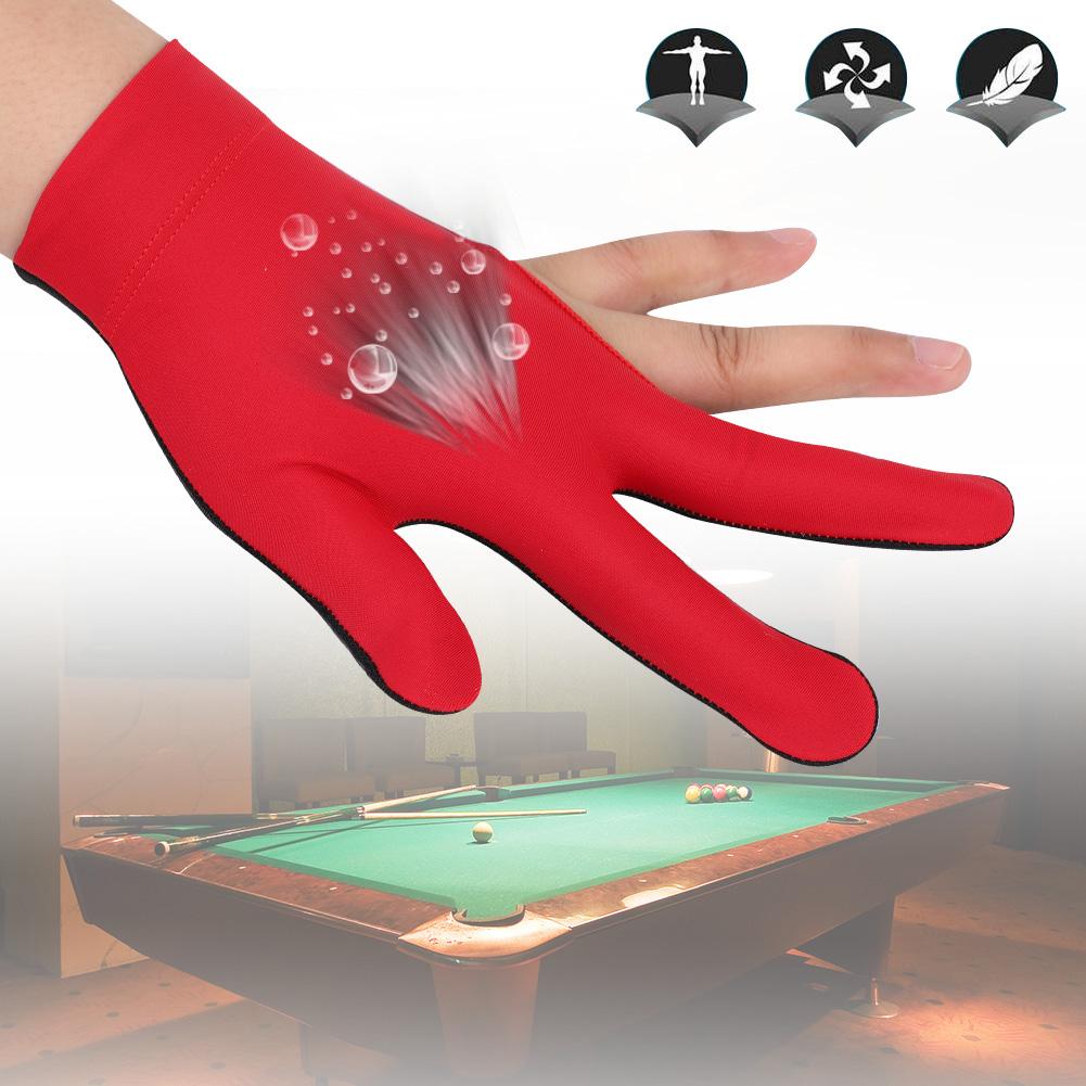 Snooker Billiard Cue Glove Unisex Snooker Billiard Cue Glove Pool Left Hand Open Three Finger Gloves