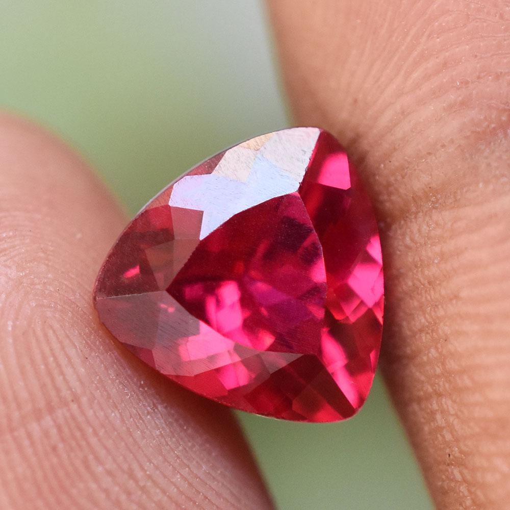 9X9mm Accurate Trillion Shape   Natural Red Ruby Loose Gemstone