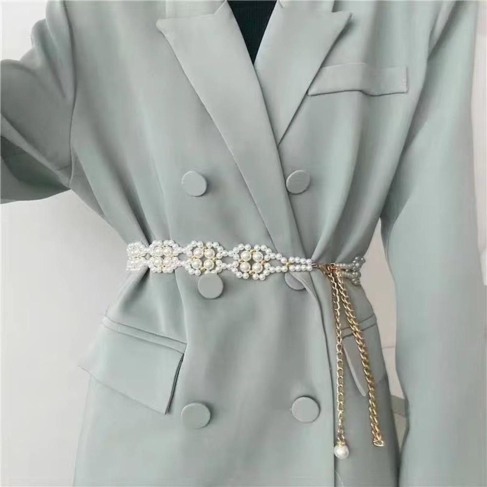 Elegant Pearl Waist Chain French Style Body Jewelry New Waist Belt For Women Dresses
