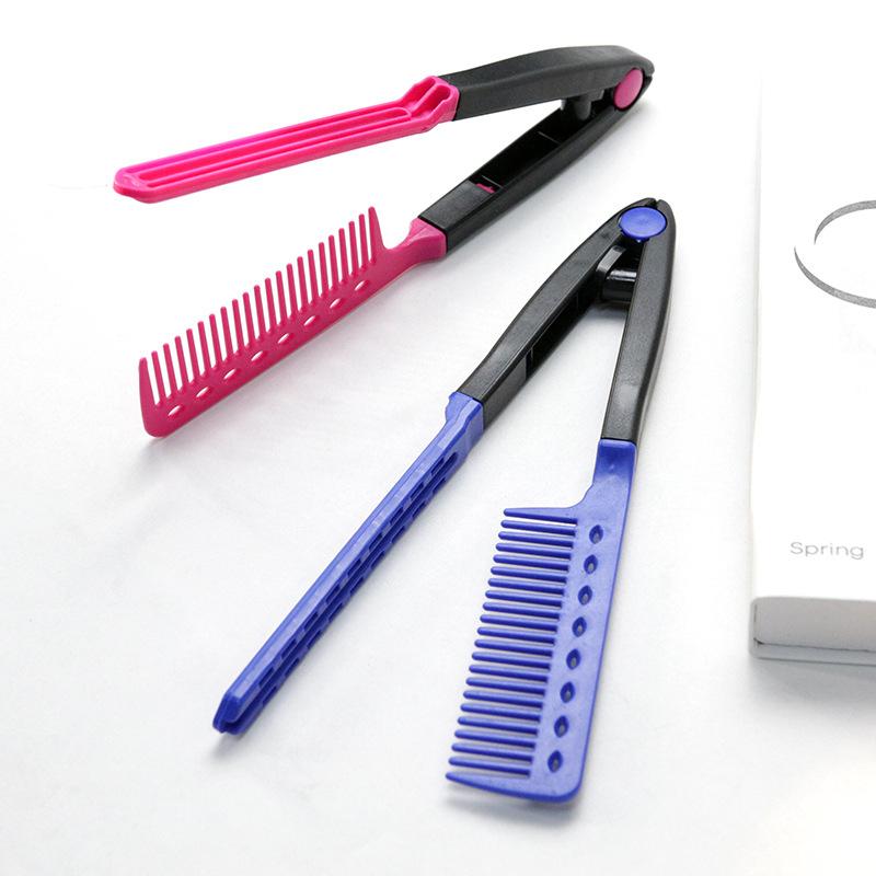 V-shaped clip on beauty styling hair comb, enjoy salon level straight hair experience at any time For Hair Accessories
