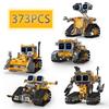 Moc 373Pcs 5 In 1 Creative Electric Rc Digital Wall Robot Model Assembly Construction Blocks Bulldozer Children'S Game Plaything Present