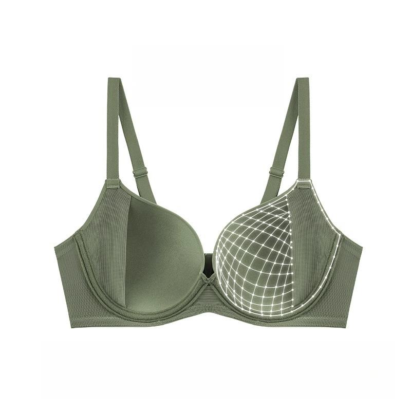 Dámská bezešvá letní tenká podprsenka s kosticemi, podprsenka plus size, sebraná, doplňující prsa, podprsenka proti povislým prsům